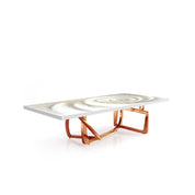 flow rgss white fiore small coffee table