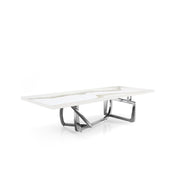 flow silver white mountain small coffee table