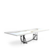 Flow Silver White Mountain Top Small Dining Table