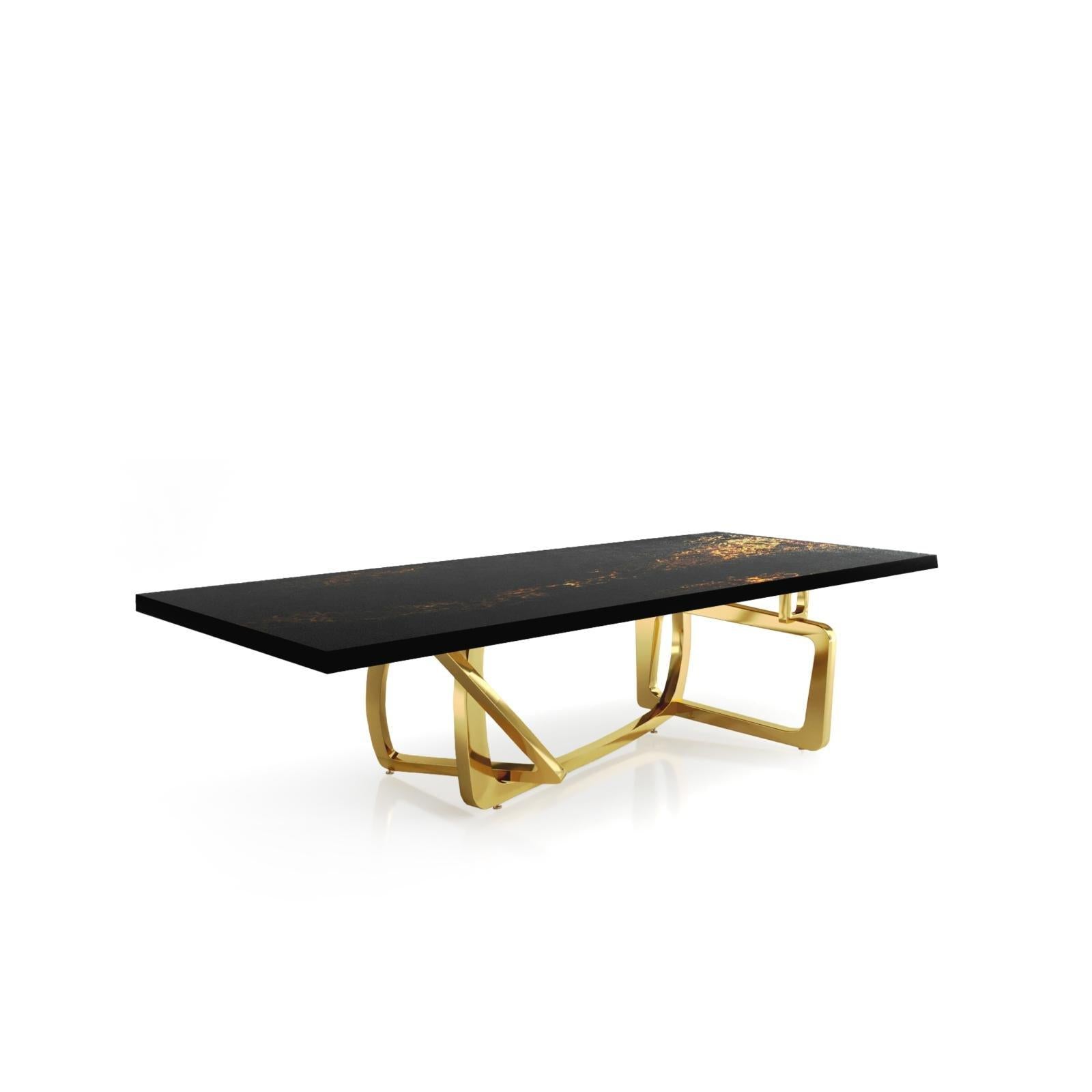 flow tgss black art small coffee table