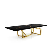 Flow Titanium Gold Black Mountain Top Large Coffee Table