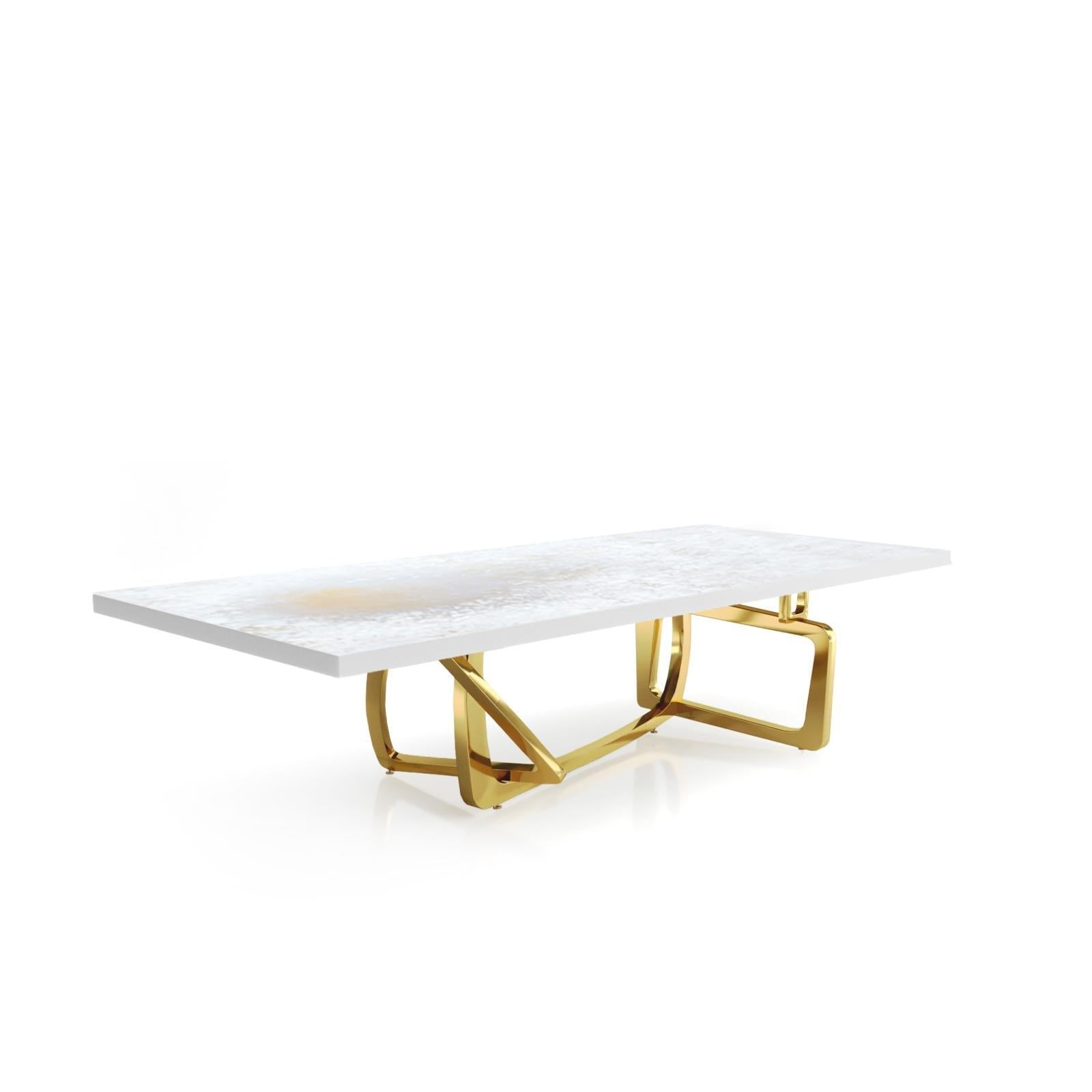 flow tgss white art small coffee table