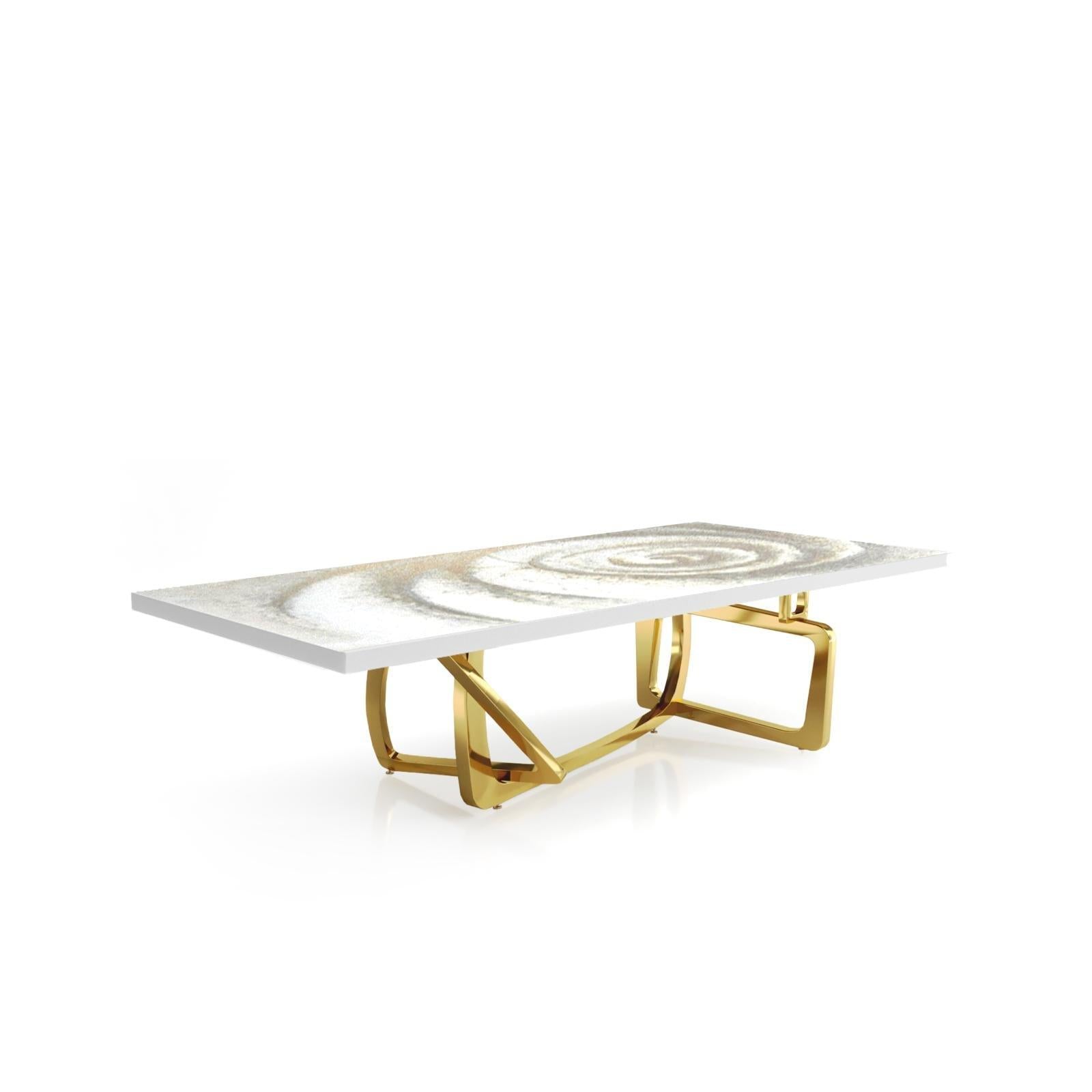 flow tgss white fiore small coffee table