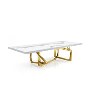 Flow Titanium Gold White Mountain Top Large Coffee Table