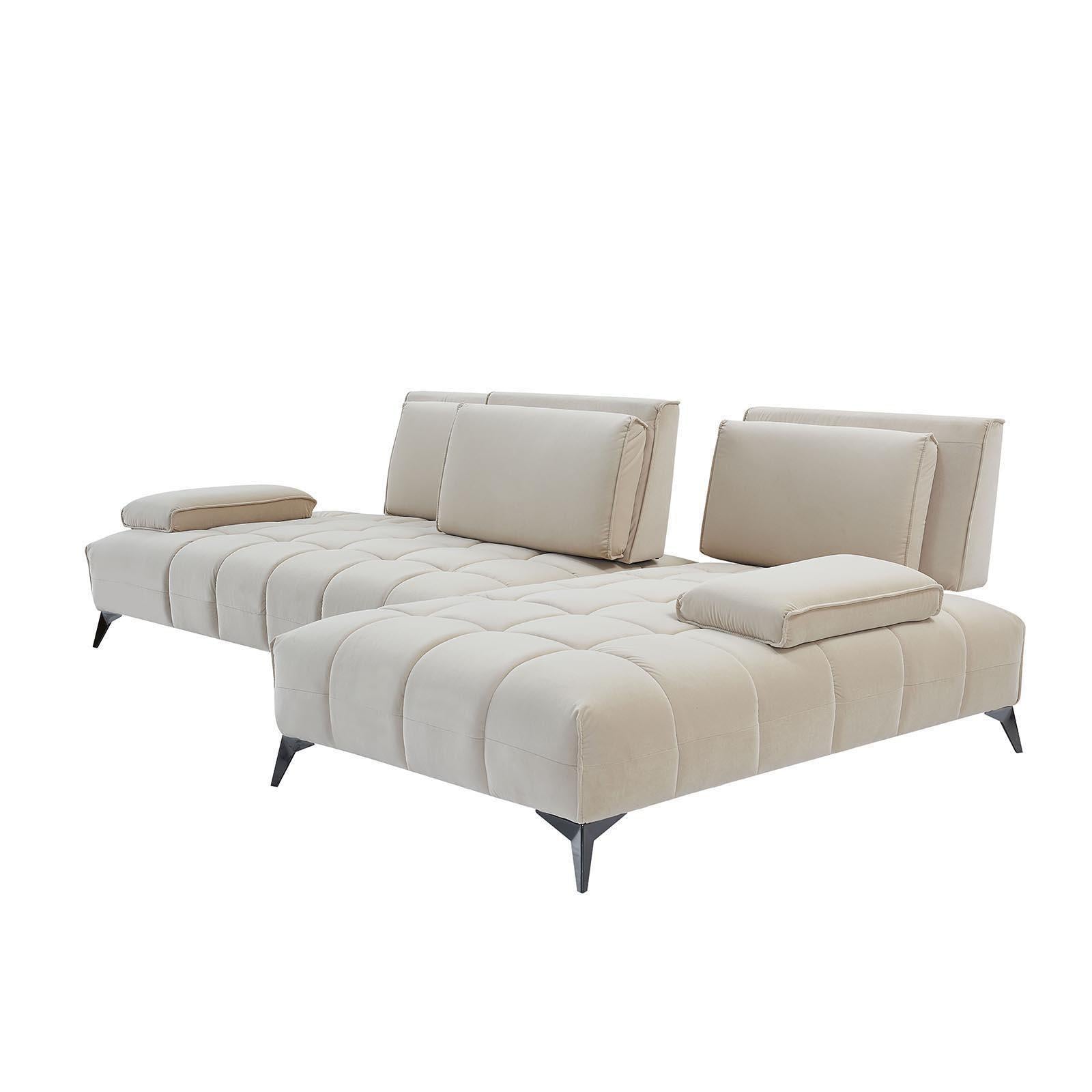 francesco bl left sofa chaise beige allamoda 7 sectional