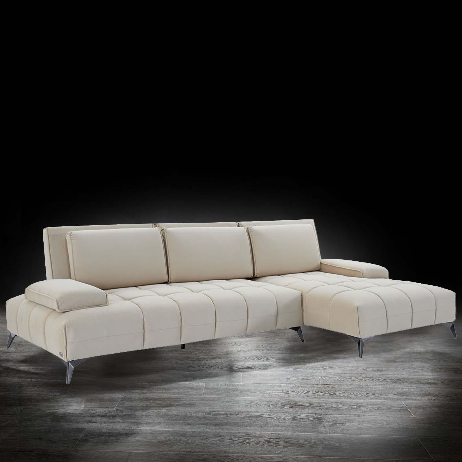 francesco bl left sofa chaise beige stylish sectional