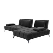 francesco bl left sofa chaise black allamoda 7 sectional