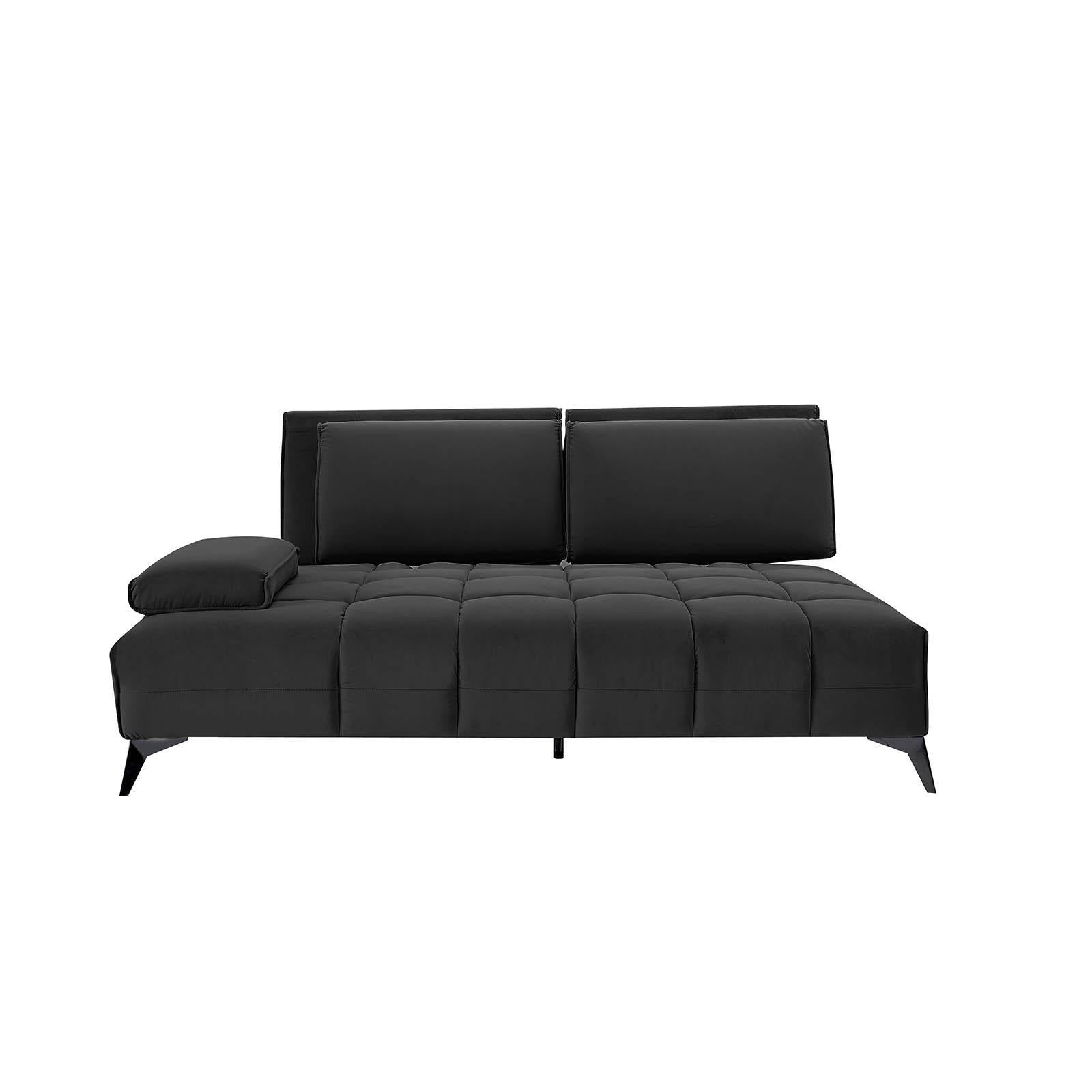 francesco bl left sofa chaise black modern 8 sectional