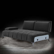 francesco bl left sofa chaise black modern sectional