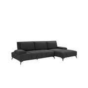 francesco bl left sofa chaise black stylish 7 sectional