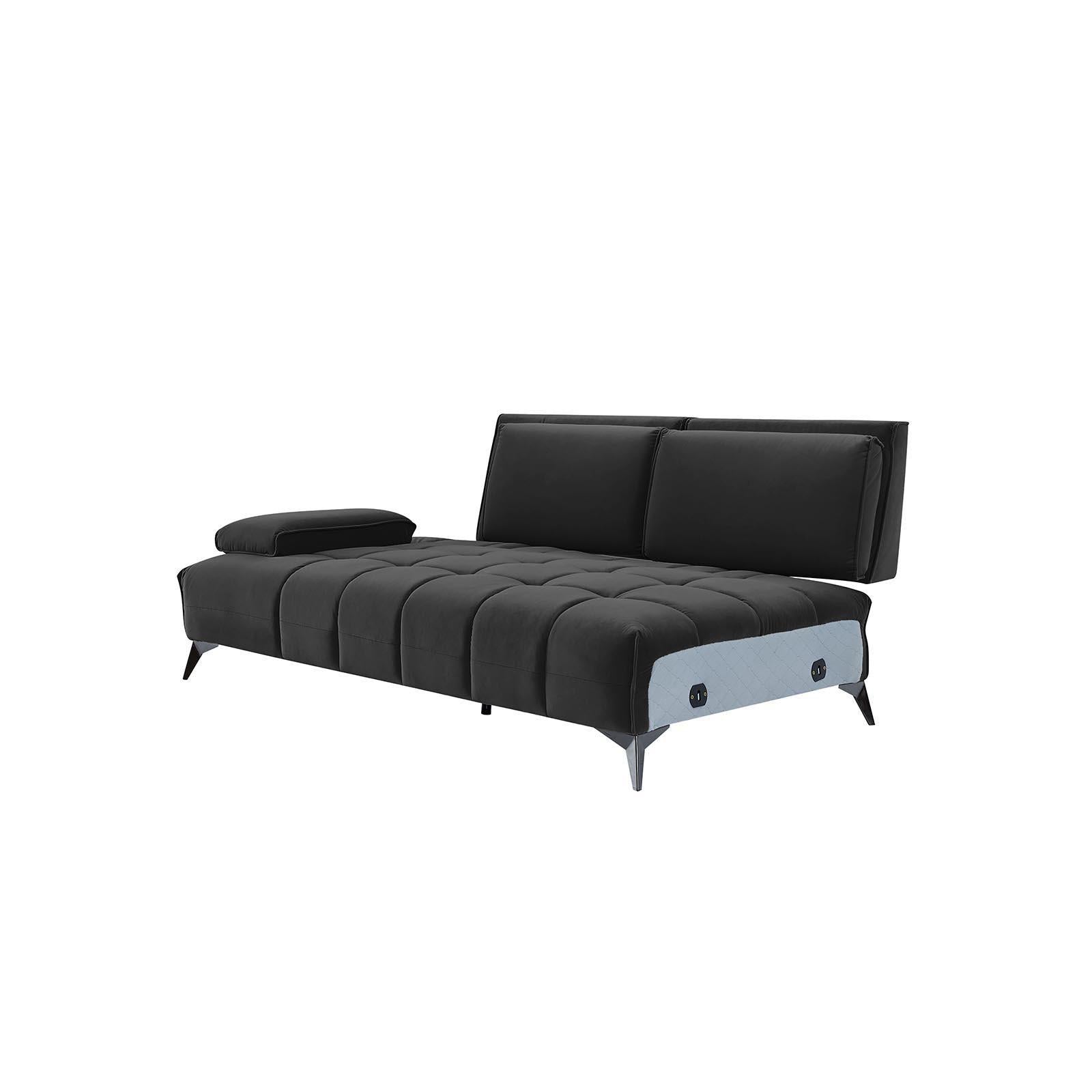 francesco bl left sofa chaise black stylish 8 sectional