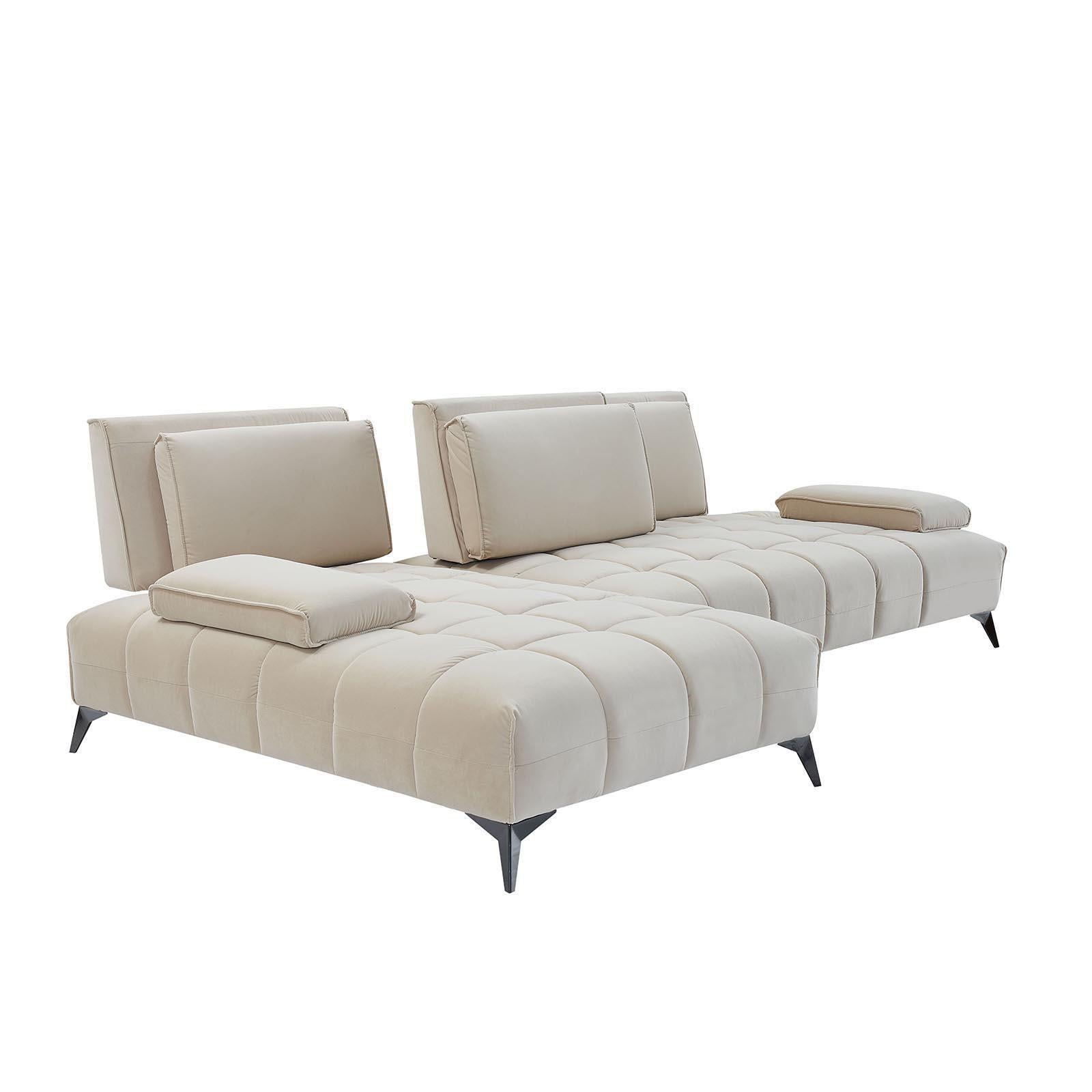 francesco bl right sofa chaise beige allamoda 7 sectional