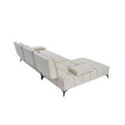 francesco bl right sofa chaise beige luxury 7 sectional