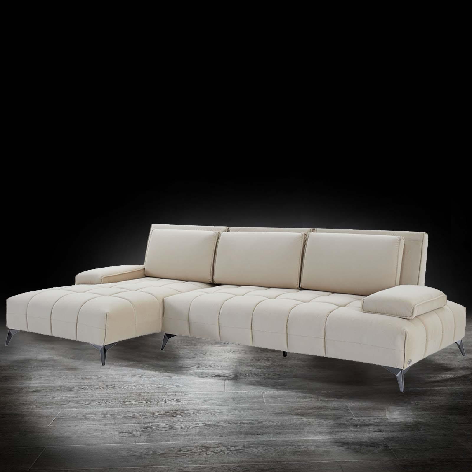 francesco bl right sofa chaise beige stylish sectional