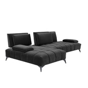 francesco bl right sofa chaise black allamoda 7 sectional