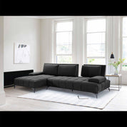 francesco bl right sofa chaise black luxury sectional