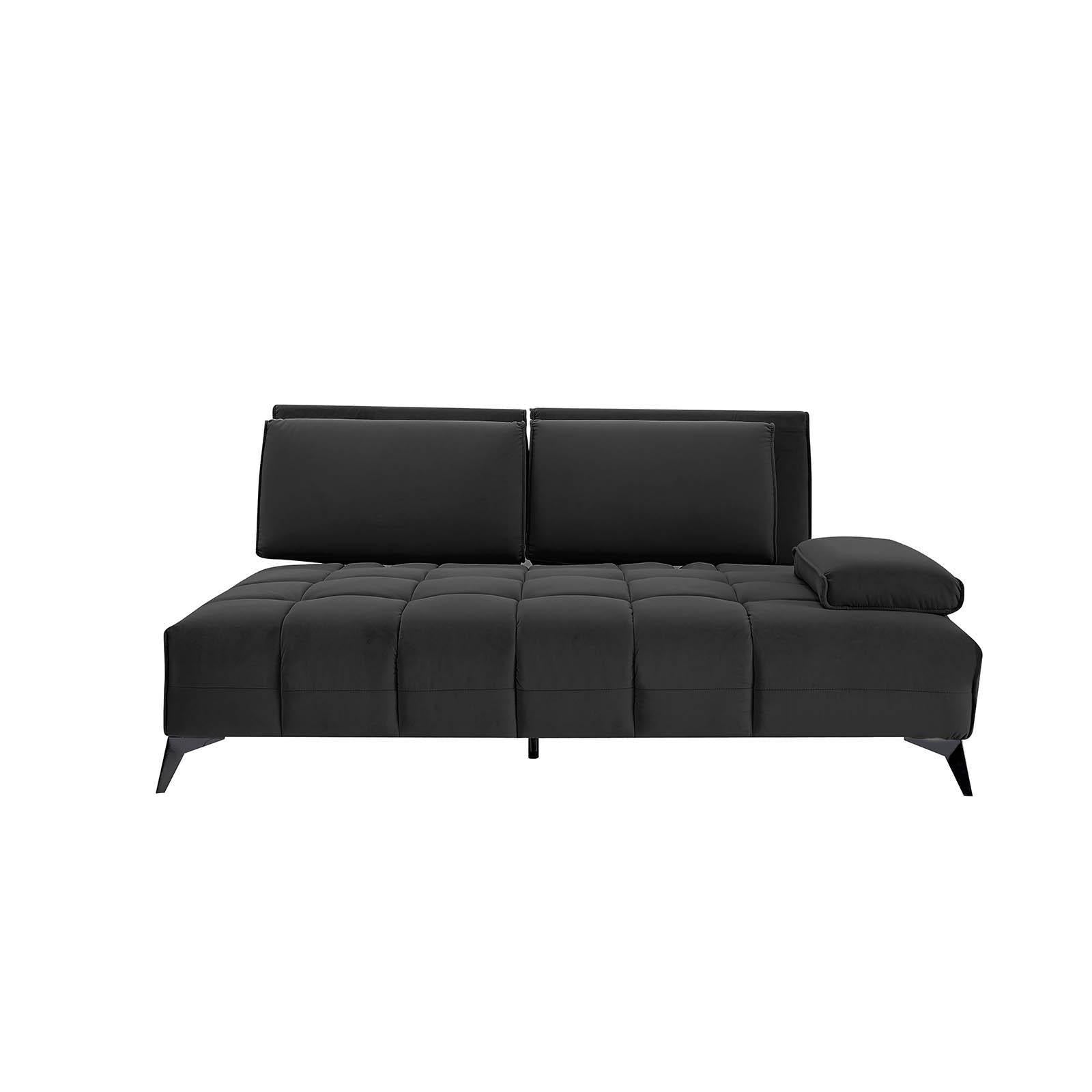 francesco bl right sofa chaise black modern 8 sectional