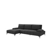 francesco bl right sofa chaise black stylish 7 sectional