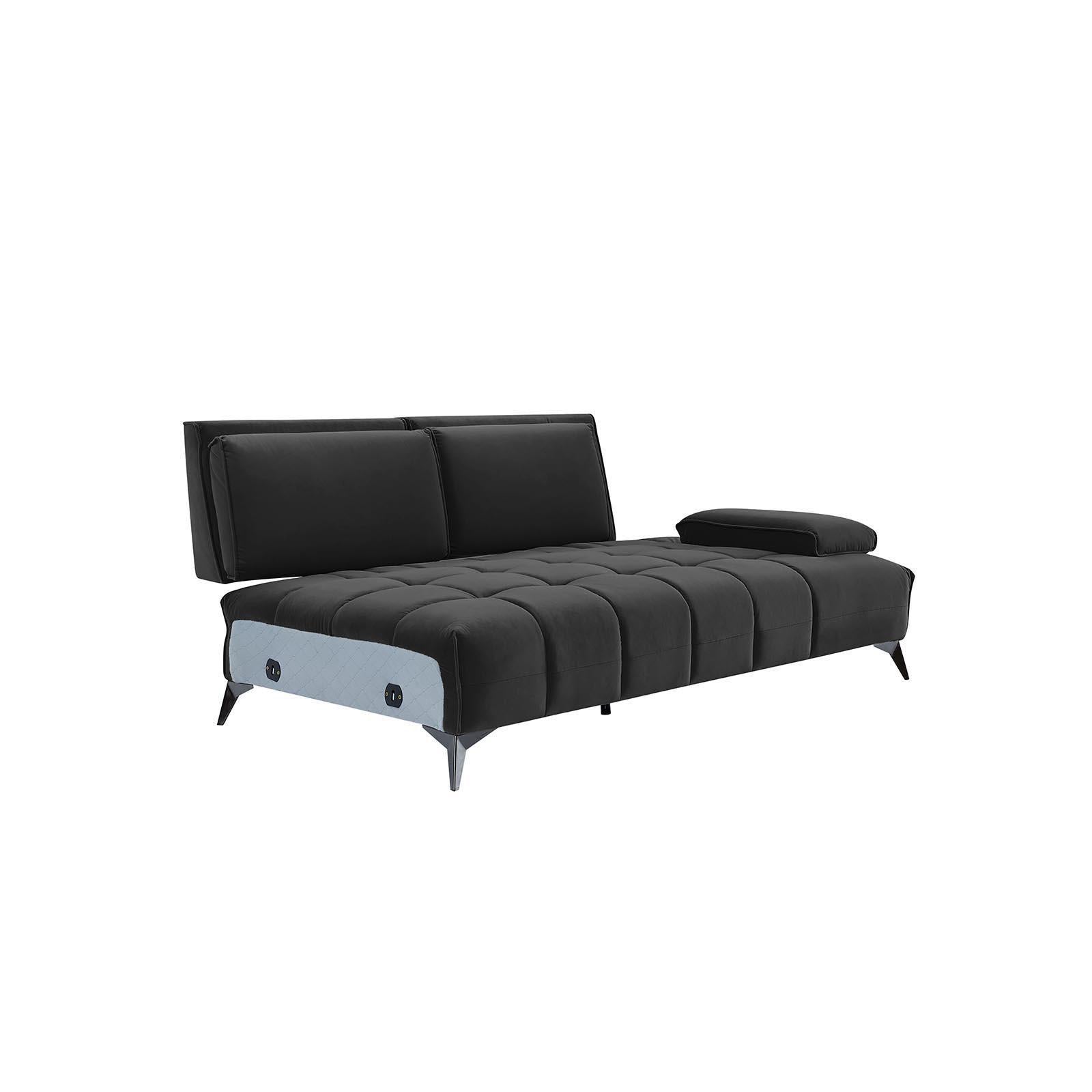 francesco bl right sofa chaise black stylish 8 sectional