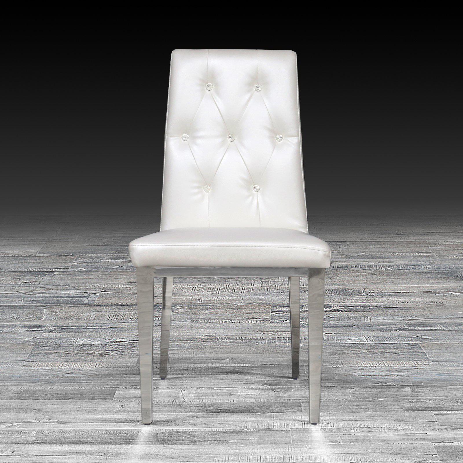 frida white modern dining chair