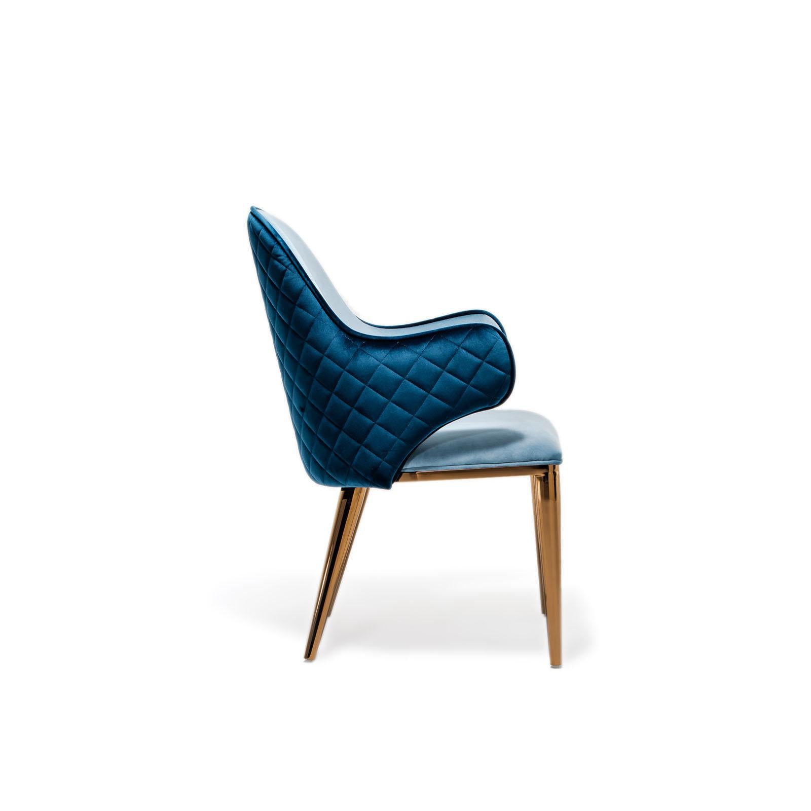 gia rg blue stylish 7 dining chair