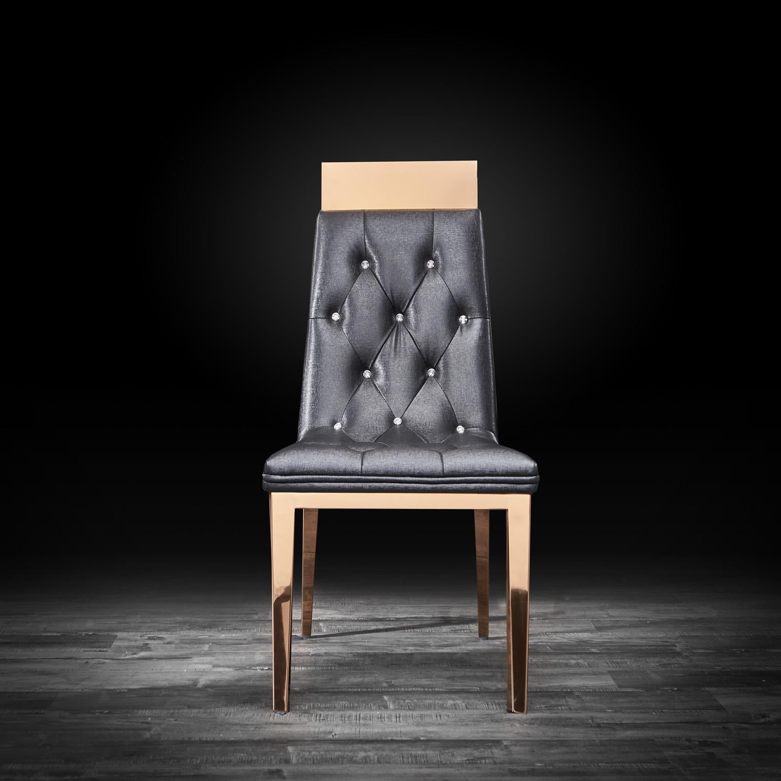 gianna rg black modern dining chair