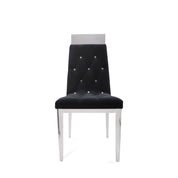 gianna silver black dining chair