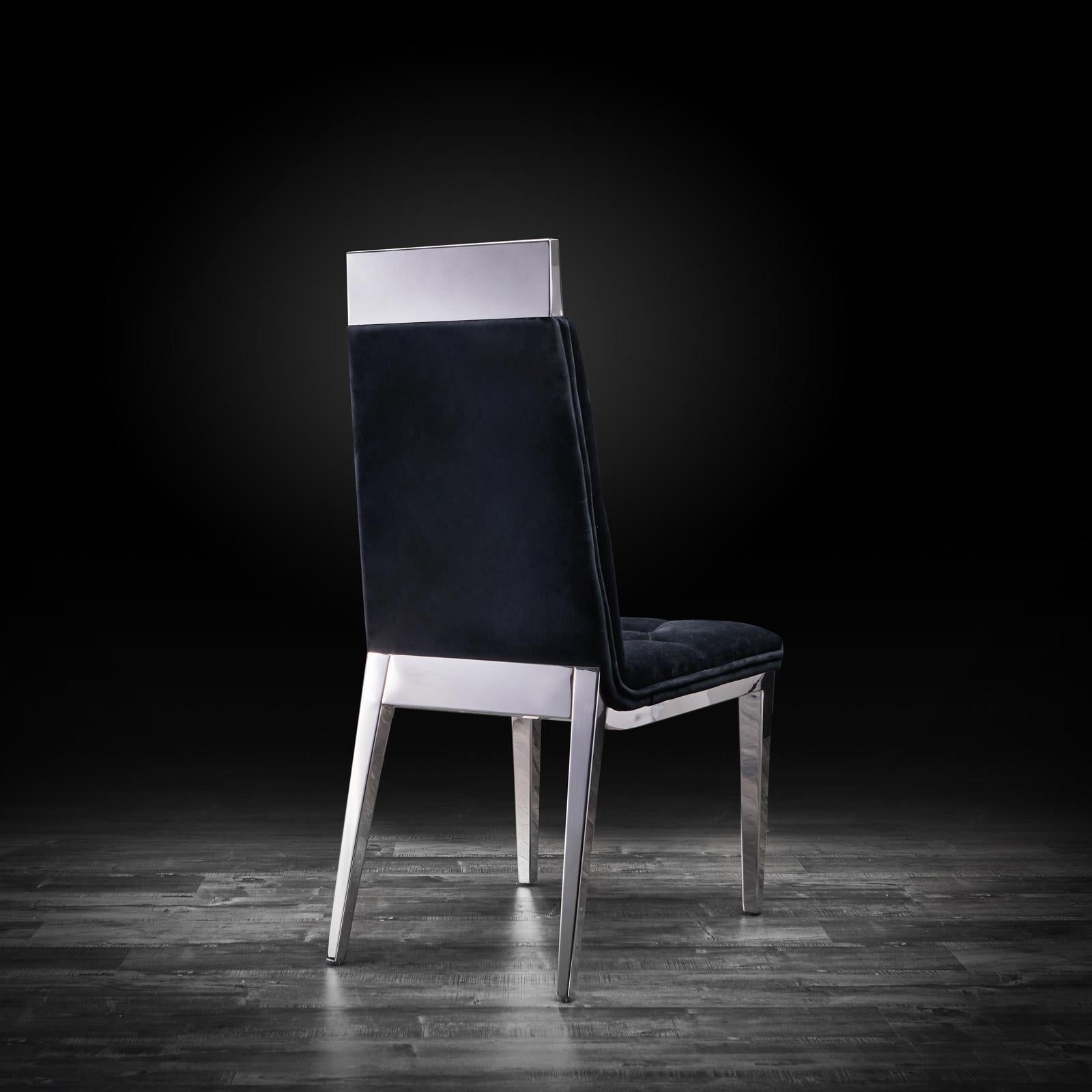 gianna silver black roberto grassie dining chair