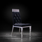 gianna silver black stylish dining chair