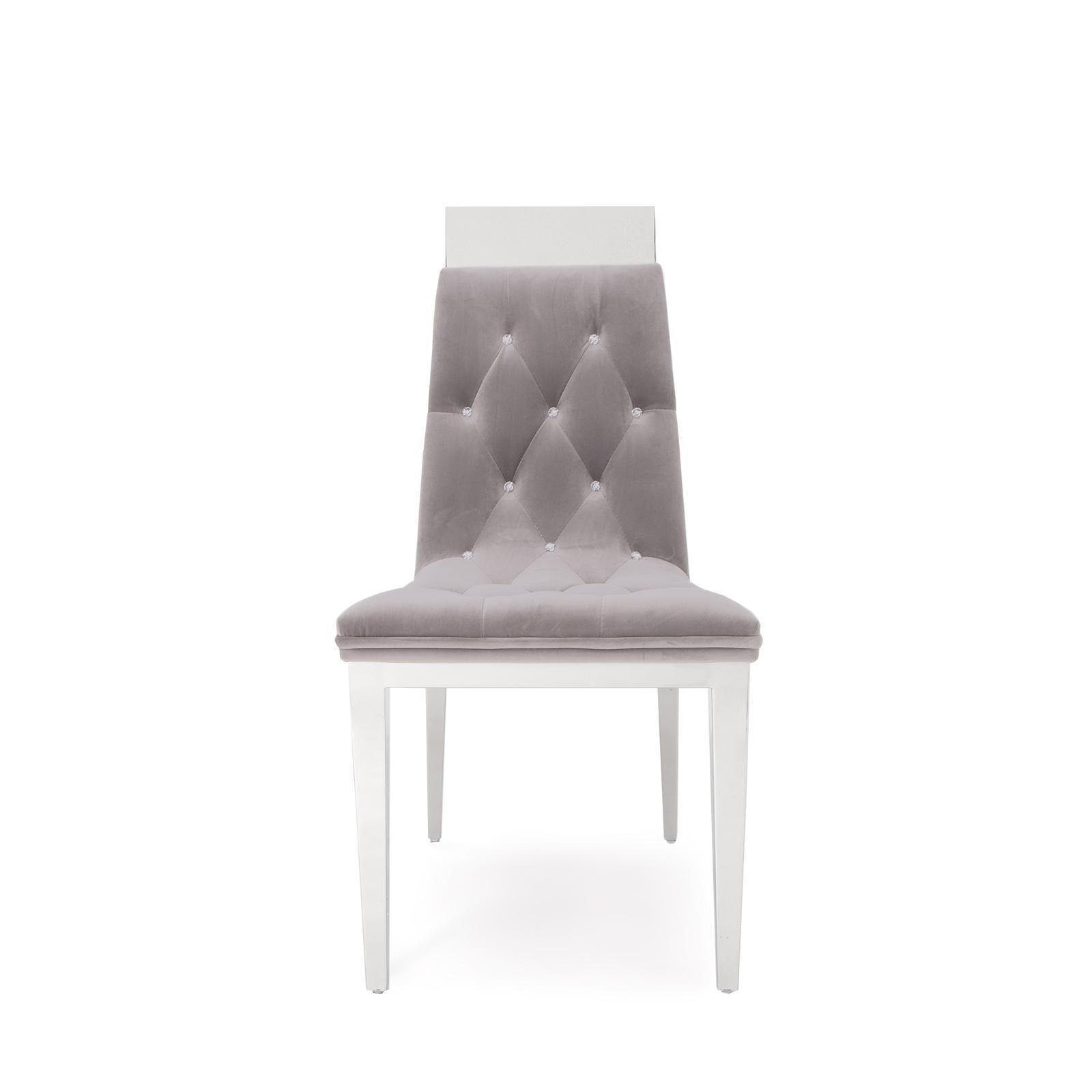 gianna silver gray dining chair