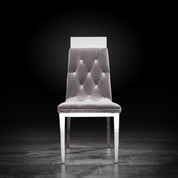 gianna silver gray modern dining chair