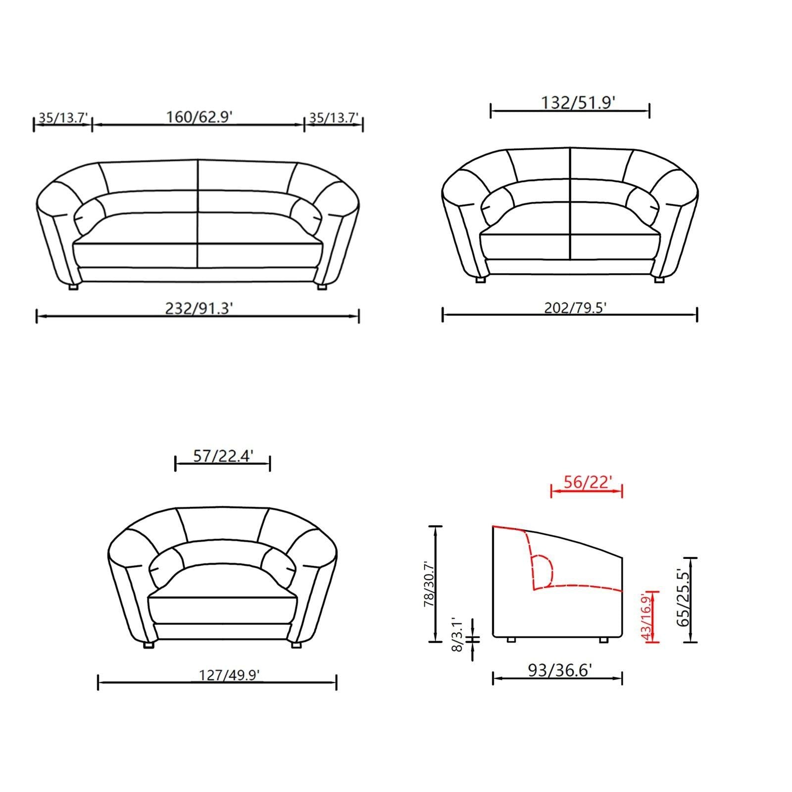 giovanni taupe allamoda 8 sofa set