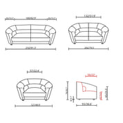 giovanni white allamoda 8 sofa set