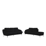 giulia chaise ss black sofa set