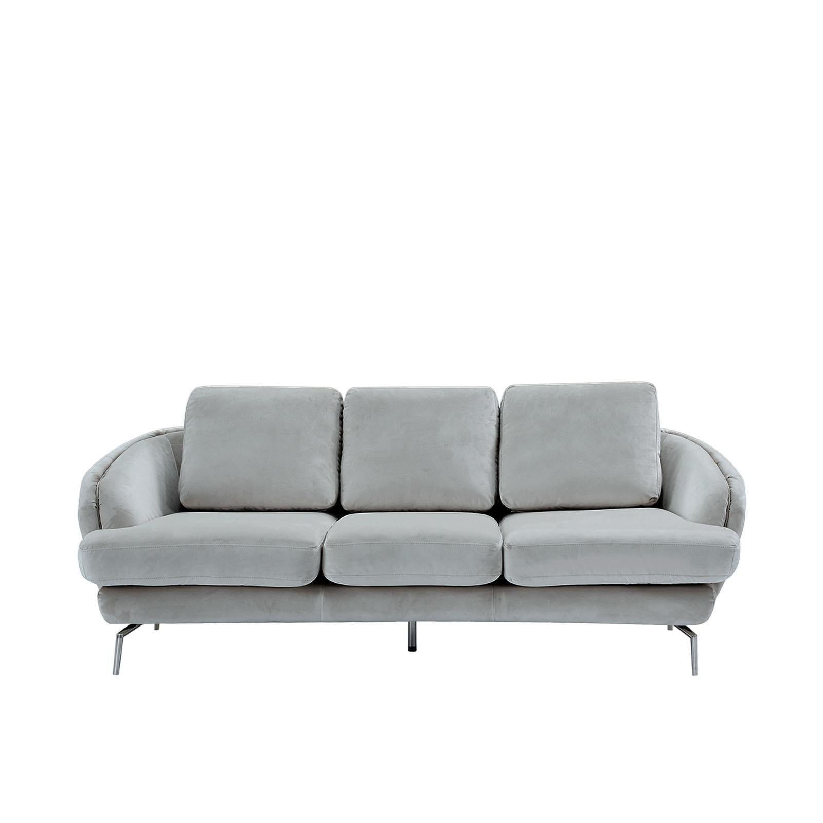 giulia chaise ss light gray stylish 7 sofa set