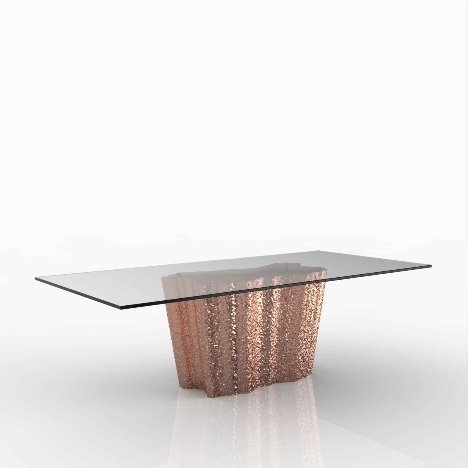 Glacier Rose Gold Dining Table