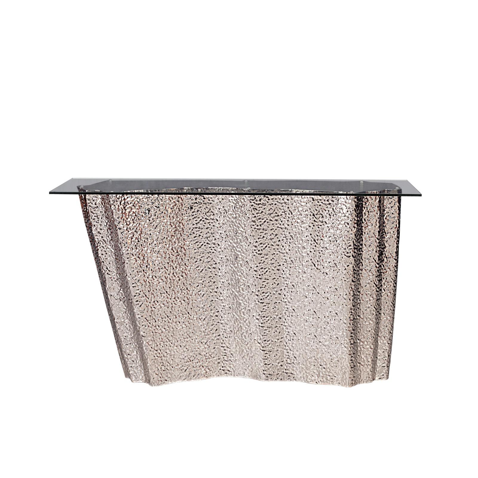 glacier silver console table