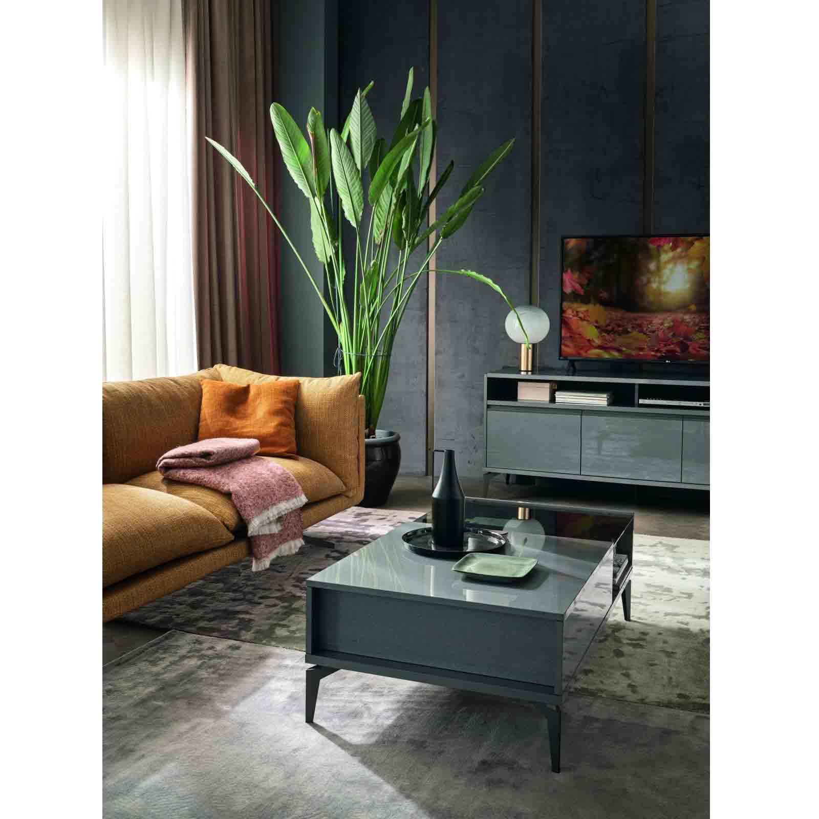 graphite rectangular stylish coffee table