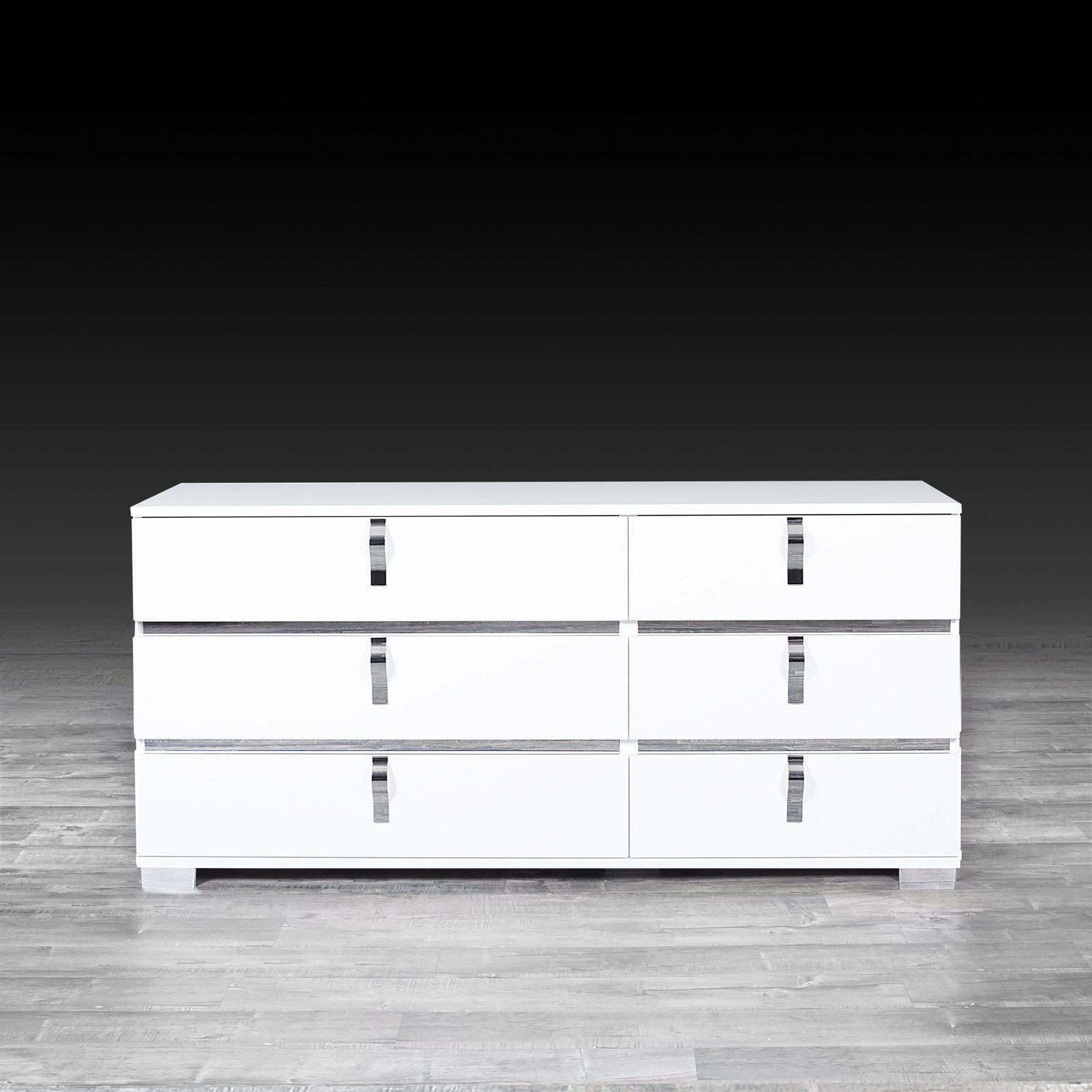 hollywood white modern dresser