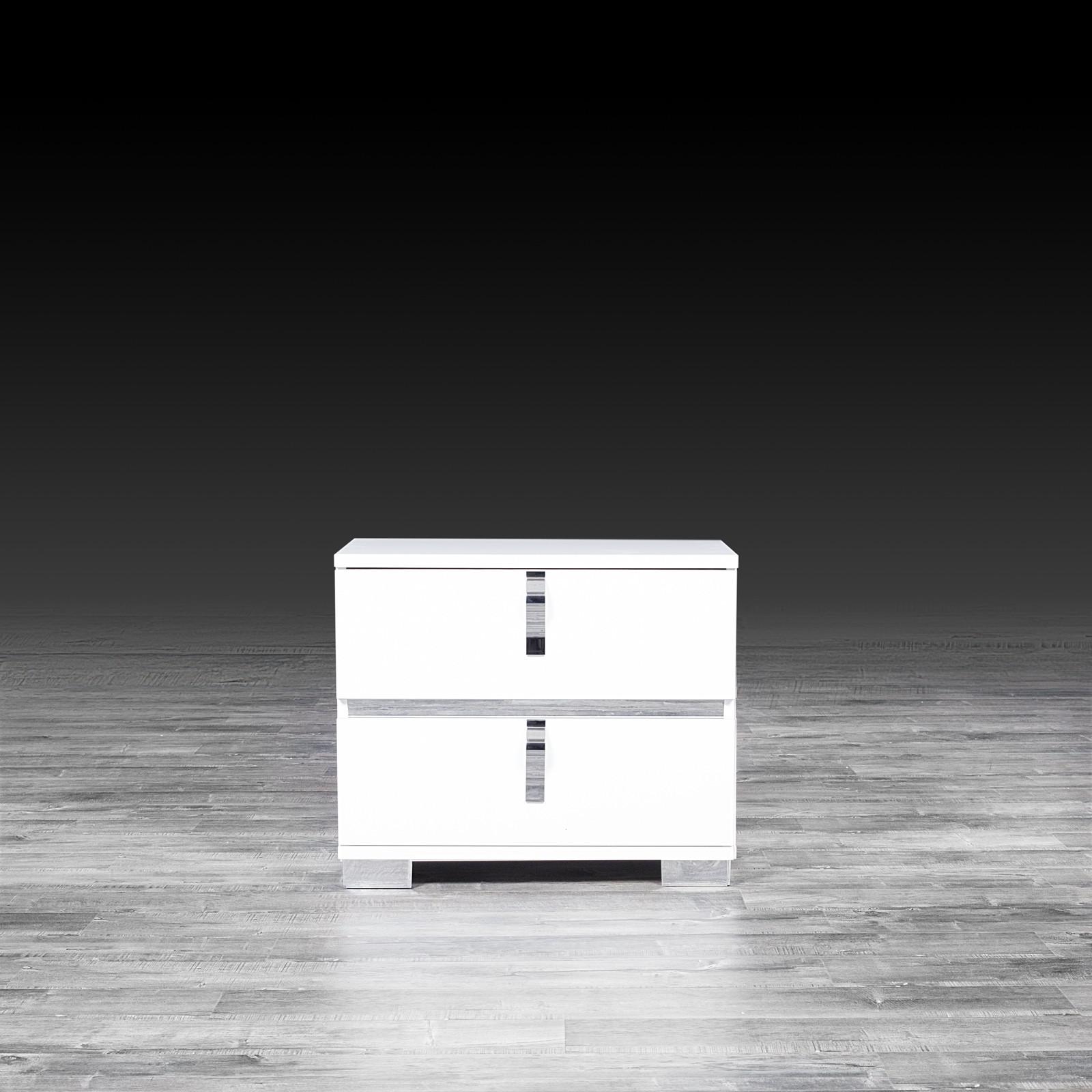 hollywood white modern night stand