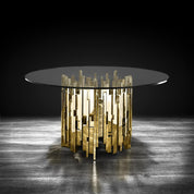 illusion round all tgss modern dining table