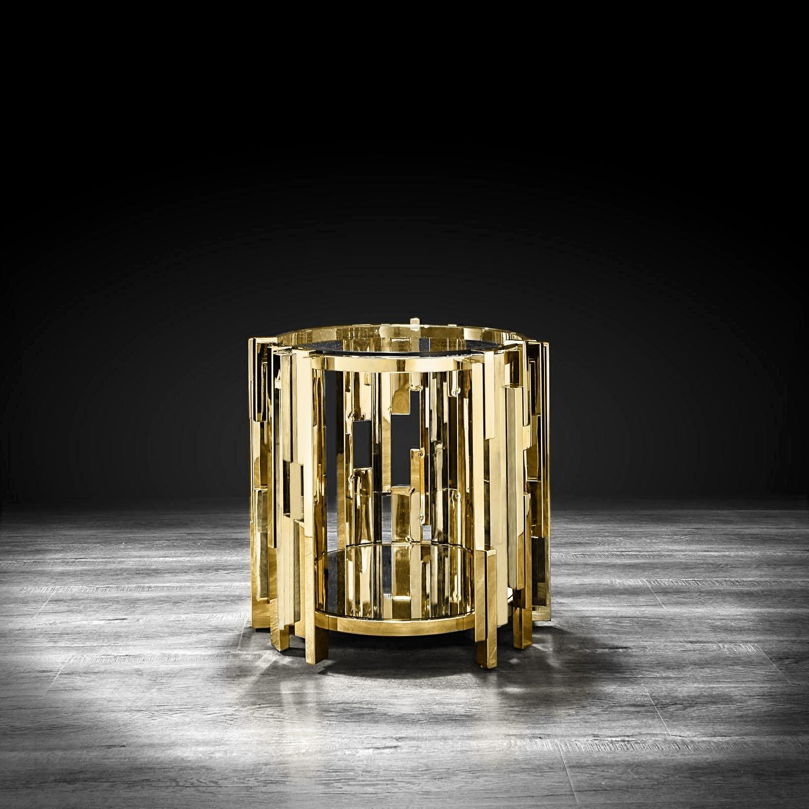 illusion round all tgss modern end table