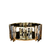 Illusion Round Titanium Gold Coffee Table