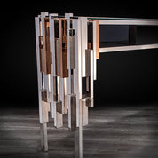 illusion silver luxury console table