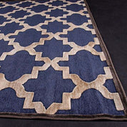 kassandra blue cream modern rug