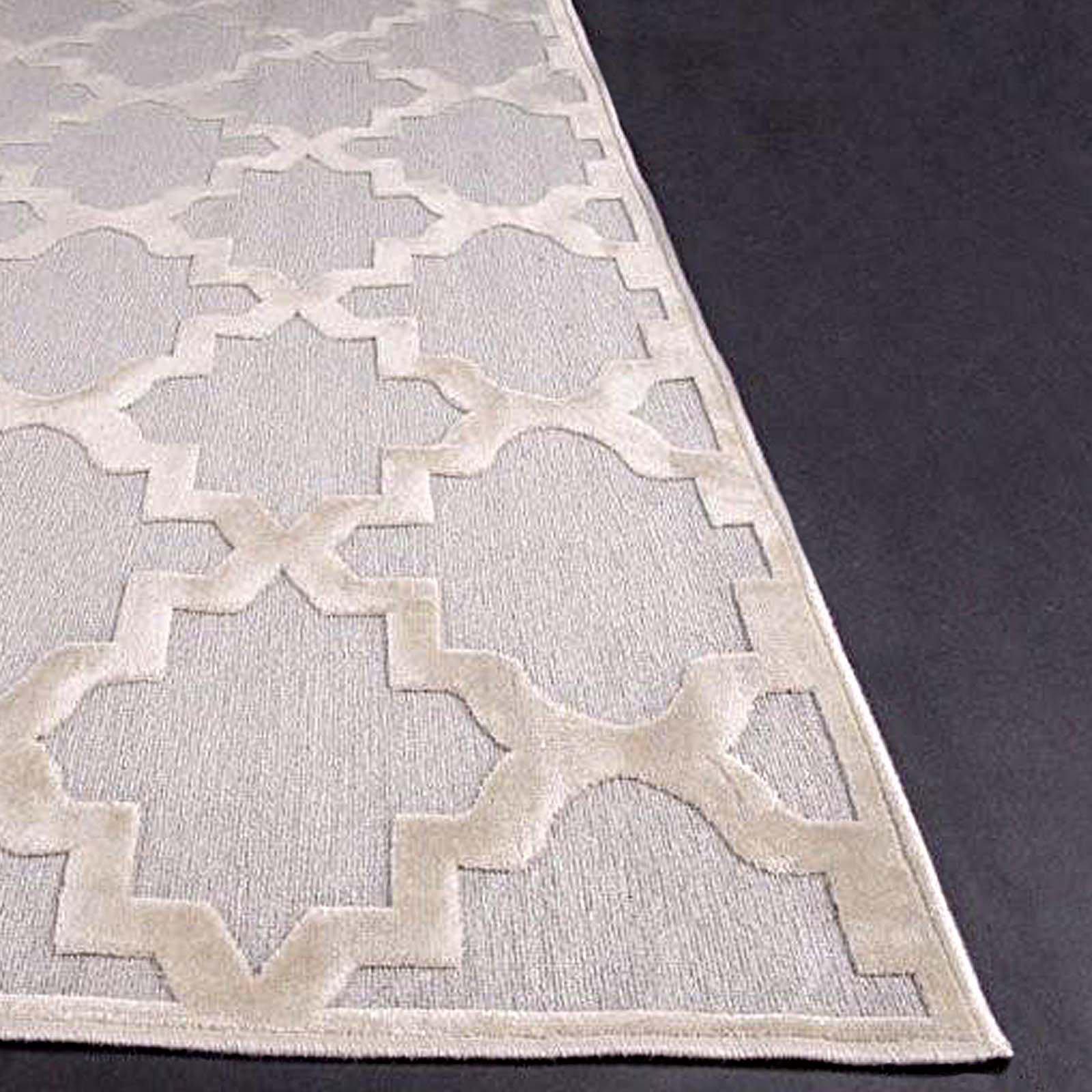 kassandra silver cream modern rug