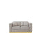 Liam Brushed Gold Sofa Set | Silver Grey   My Store Loveseat Sofa Set