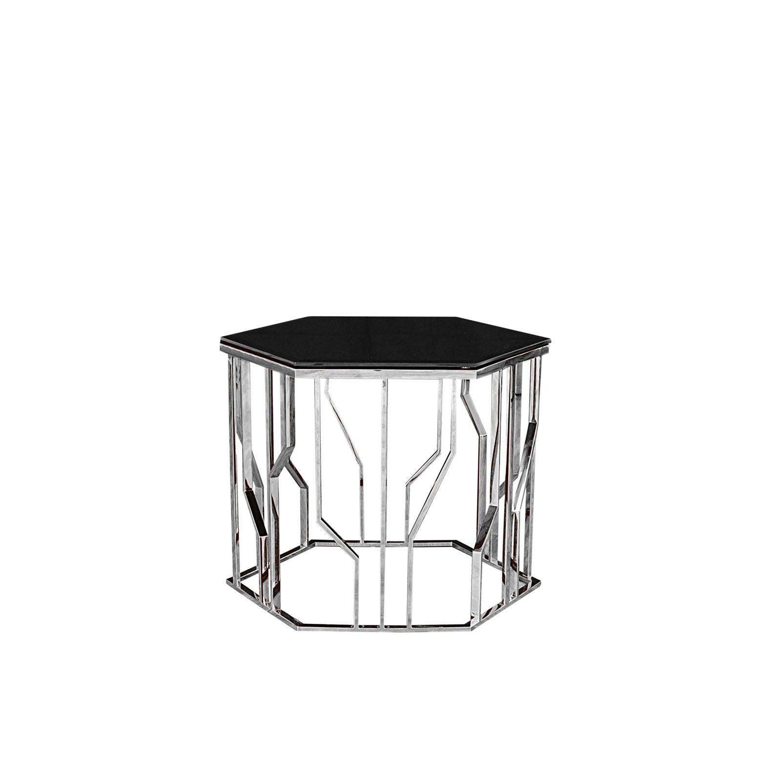 lorensia large silver end table