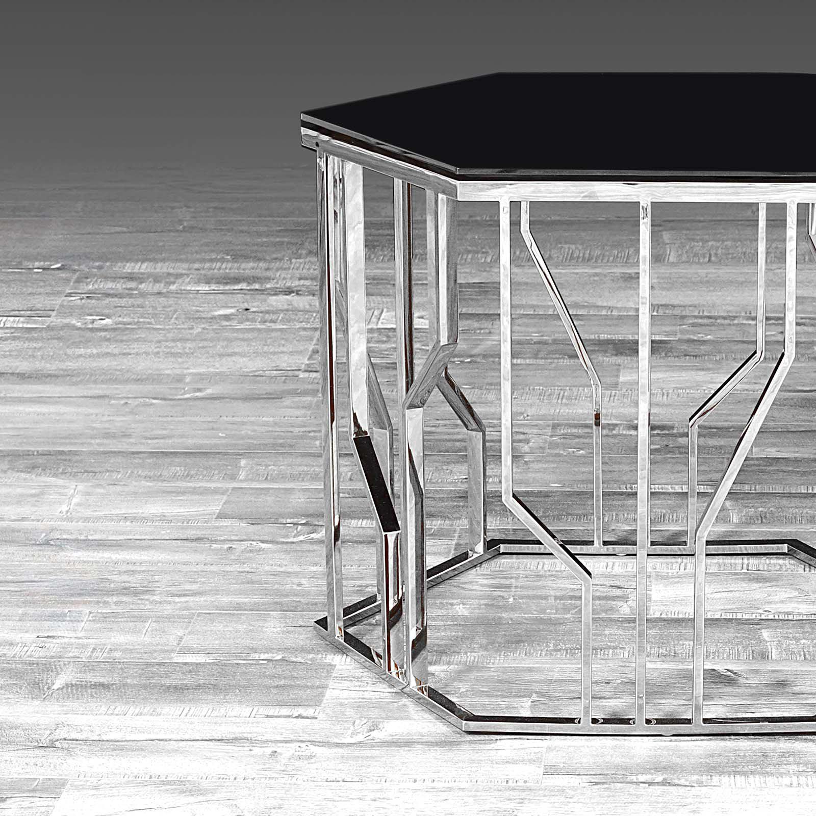 lorensia large silver la end table