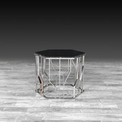 lorensia large silver modern end table